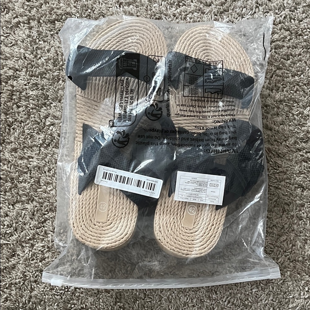 Stylish Black and Cream Women's Sandals